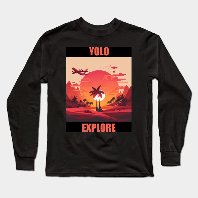 Yolo - Explore 3 Long Sleeve T-Shirt by i2studio